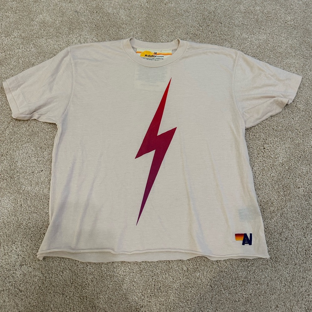 Aviator Nation Bolt Boyfriend Tee || size medium
